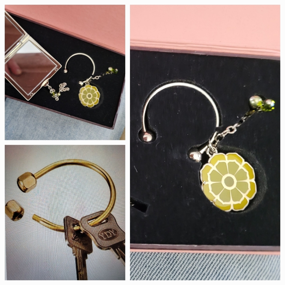Purse Mirror / Key Ring Set / BOXED - Picture 5 of 8